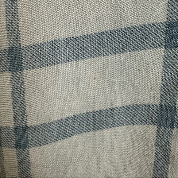 Soft Surroundings size Large Emerson Blue Plaid Button Up Tunic Top Casual - Picture 6 of 7